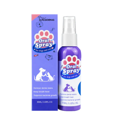 Yegbong Pet Teeth Cleaning Spray, Remove Teeth Stains Fresh Breath Pet Oral Care Spray