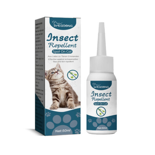 Yegbong Pet Anti-Flea Tick Drops, Cat Dog External Parasite Skin Clean Treatment